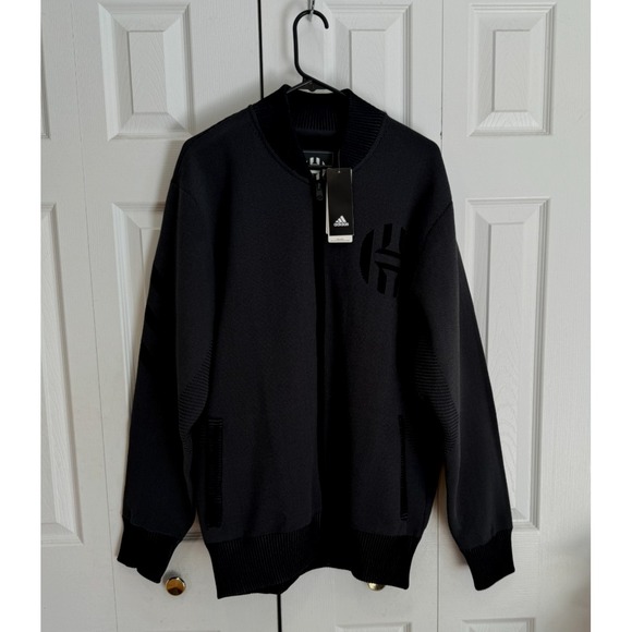 adidas Other - NEW Adidas James Harden Southpaw Varsity‎ Jacket Black Gray Men's Size XL CV9564